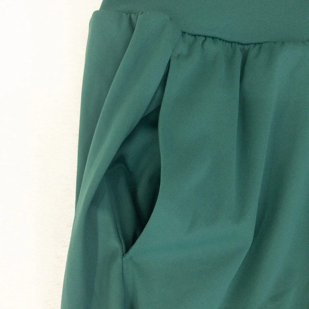 Halara SoftlyZero Airy Shorts Womens XL Green High Waisted Pockets Athletic New